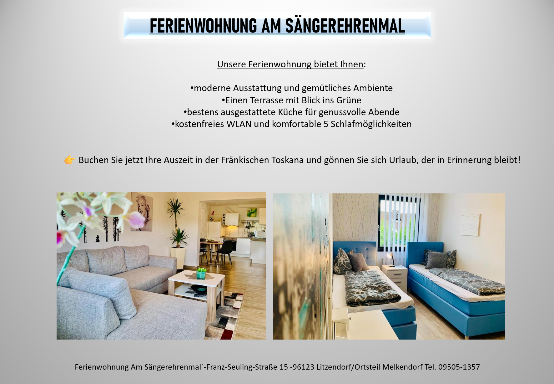 FERIENWOHNUNG AM SÄNGEREHRENMAL SEITE 2